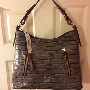 NWT Dooney & Bourke Croco Cooper Hobo Bag NEW